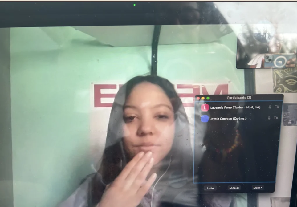 Media ministry team member managing service technology