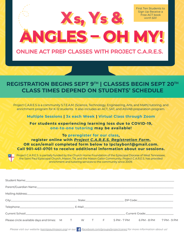 ACT Preparation Program registration flyer