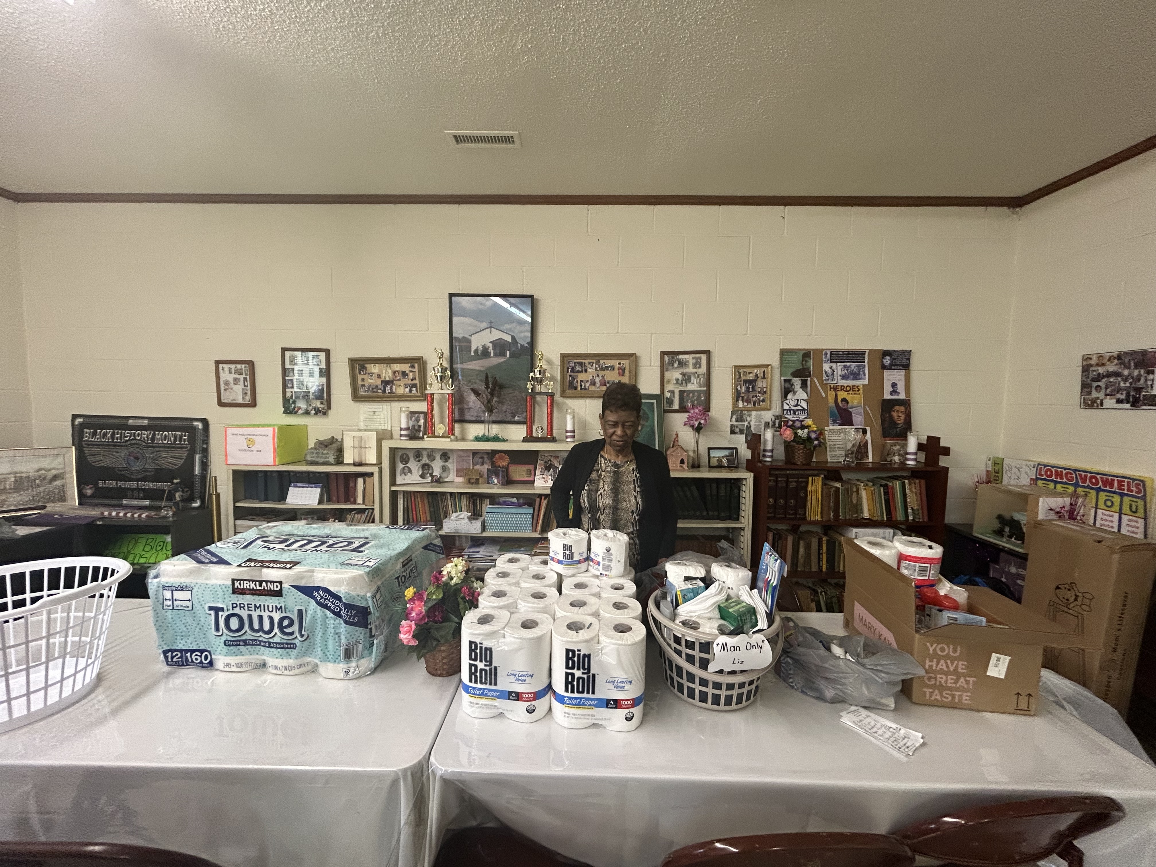 Community outreach toiletry drive